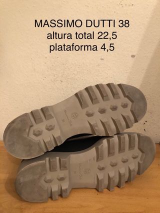 MASSIMO DUTTI - botines plataforma gris 38