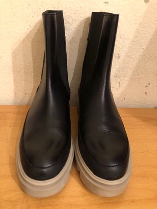 MASSIMO DUTTI - botines plataforma gris 38
