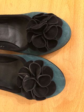 BALLCO - zapatos bailarinas mini tacon 38,5