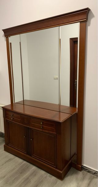 Mueble recibidor con espejo