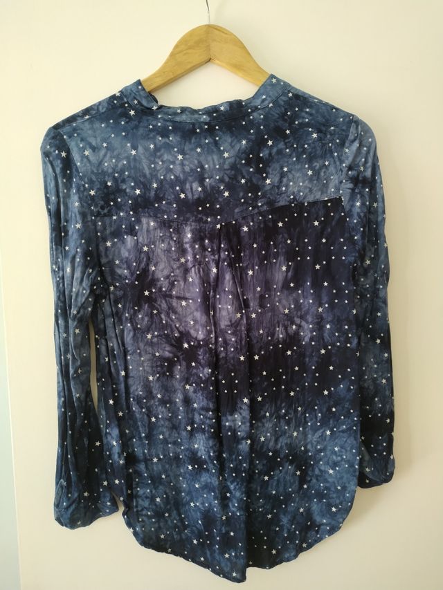 Camicia blu stellata