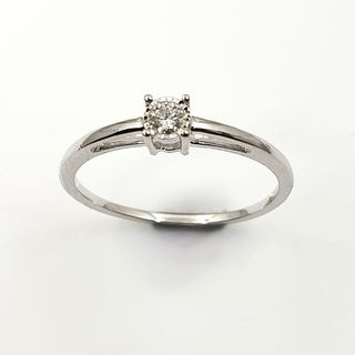 SOLITARIO ORO 18K BRILLANTE 0.080 CT