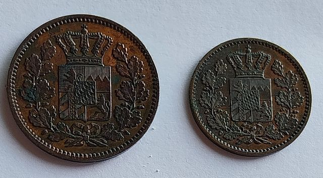 2 Monedas , Peniques Gulden 1858/59.S/C.UNC.