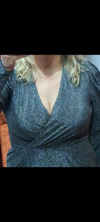 VESTIDO FIESTA GRIS PLATA