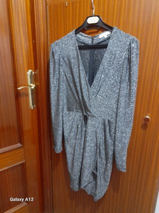 VESTIDO FIESTA GRIS PLATA