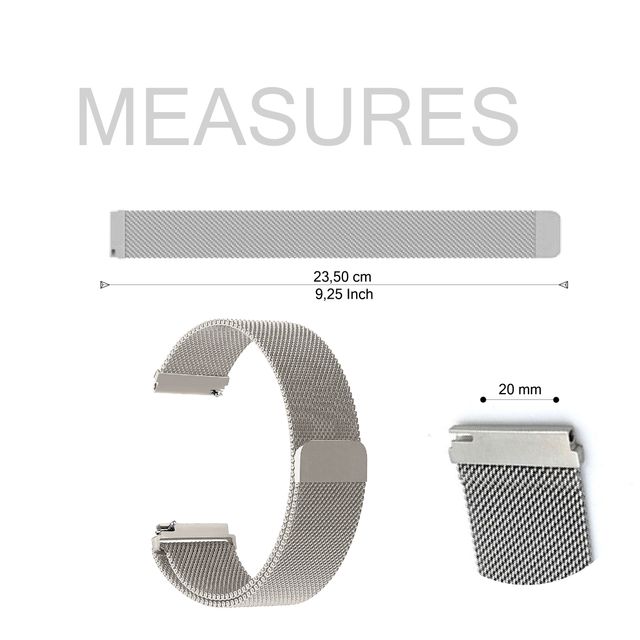 Correa magnética de malla en acero inoxidable