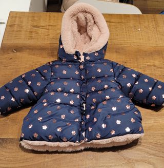 Piumino imbottito Prenatal blu e rosa bambina