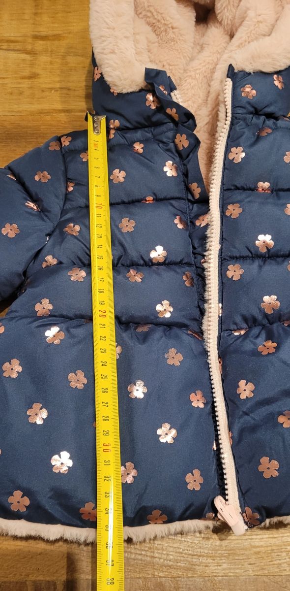 Piumino imbottito Prenatal blu e rosa bambina