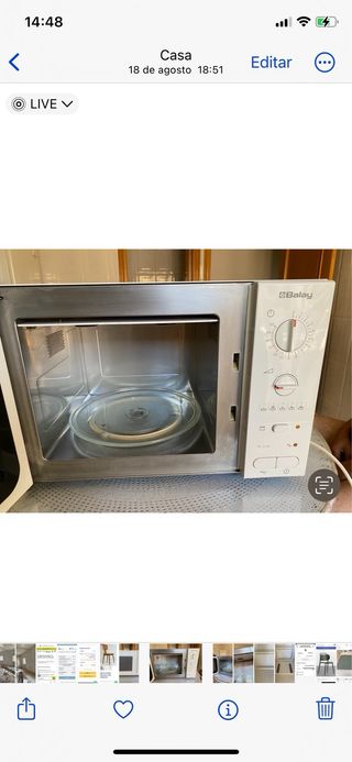 Microondas con grill BALAY 800W