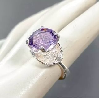 Anillo de amatista natural 925