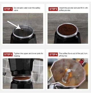 Cafetera espresso, cafetera exprés de 3 tazas 