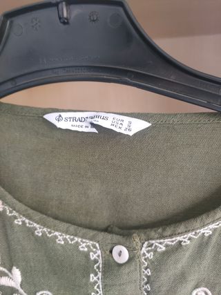 Camisa bordada Stradivarius talla S