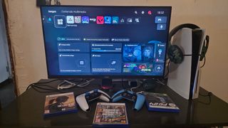 PlayStation5+ televisiónde gamer+3 juegos2 mando