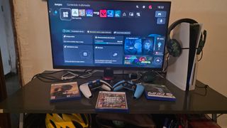 PlayStation5+ televisiónde gamer+3 juegos2 mando