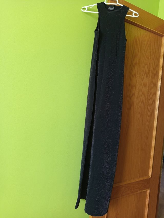 Vestido negro brillo