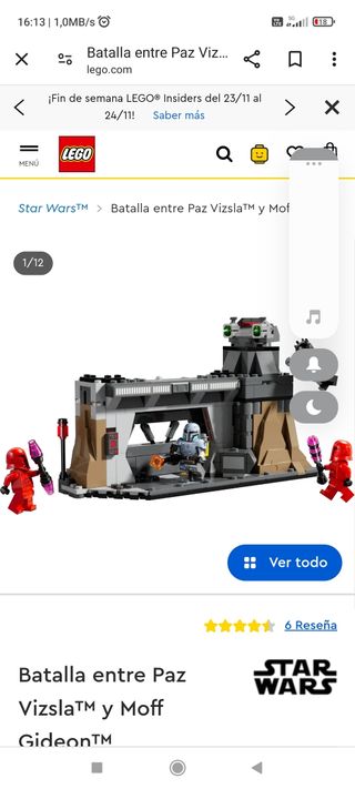 Lego 7/8 Star Wars batalla