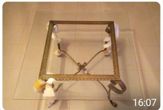 Mesa forja y cristal