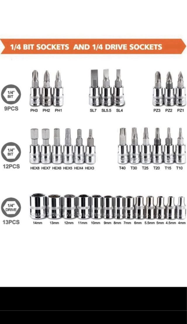 Maletin de Herramientas carraca llaves de baso