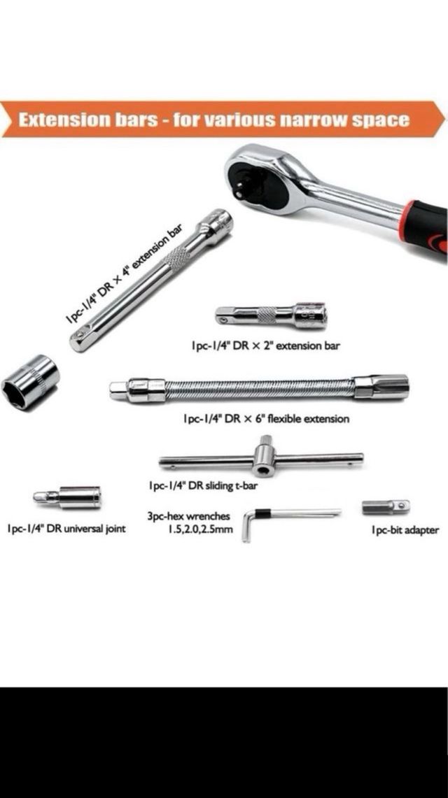 Maletin de Herramientas carraca llaves de baso