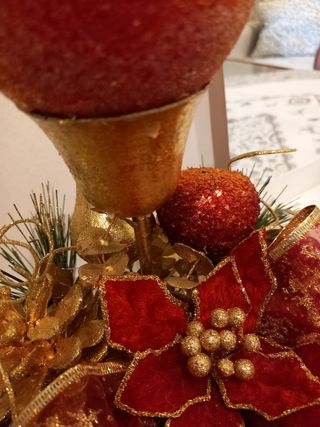 Centrotavola natalizio con candela 