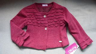 CHAQUETA NIÑA KIRIKI 3 AÑOS BURDEOS