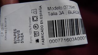 CHAQUETA NIÑA KIRIKI 3 AÑOS BURDEOS