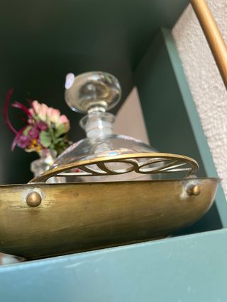 Bandeja de latón art déco