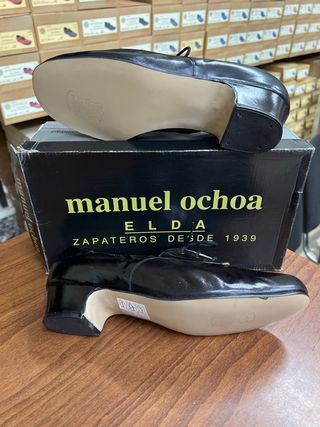 Zapato blucher Negro de Piel de Ochoa