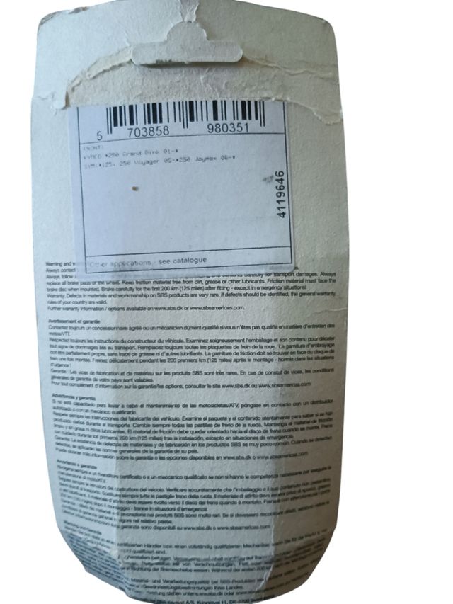 Pastiglie freno anteriori scooter 