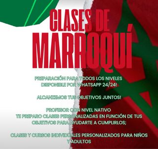 Clases de darija marroquí e arabe