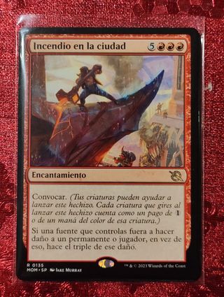 Carta Magic incendio en la ciudad