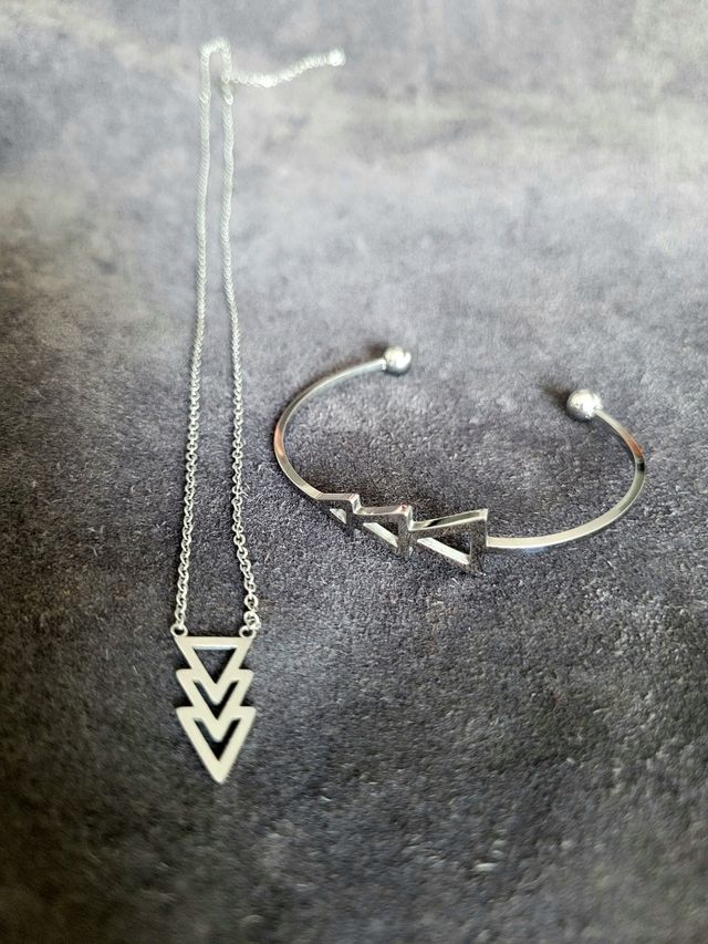 Conjunto collar y pulsera acero