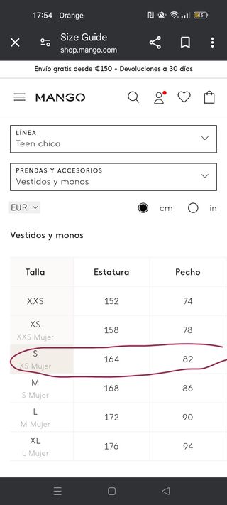 Vestido fiesta mango teen