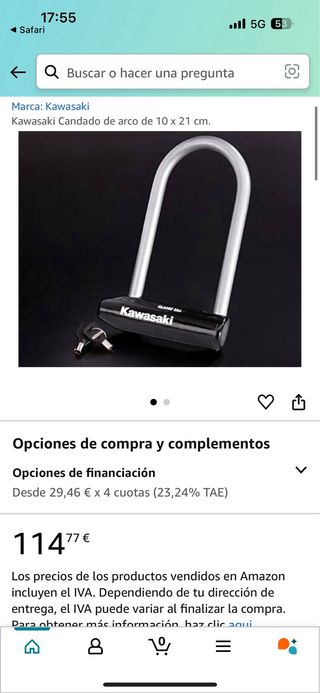 Candado kawasaki