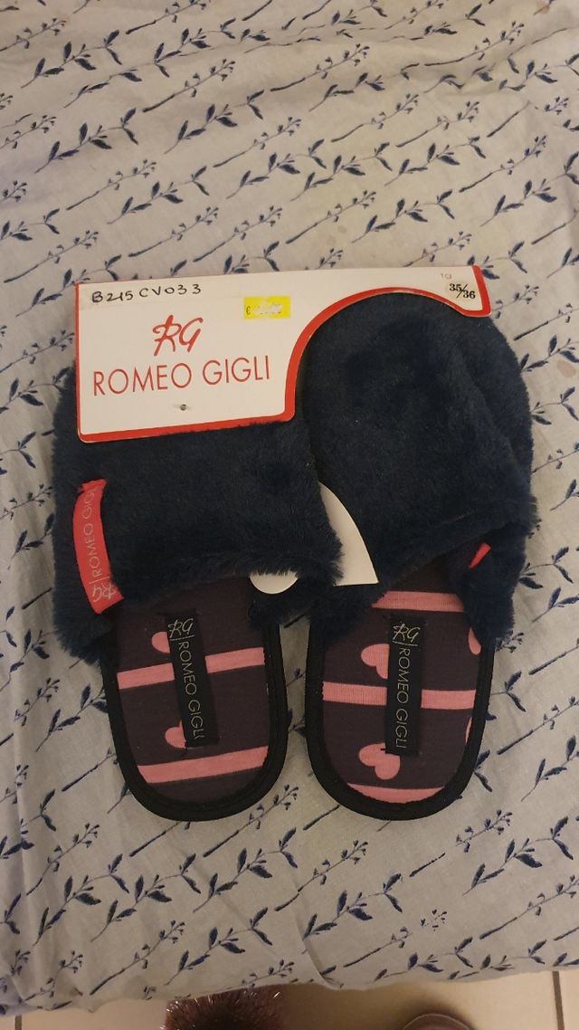 Pantofole Romeo Gigli blu 35/36