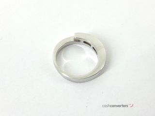 anillo oro 18k con piedra con diamante t. 13 (16,88 mm)