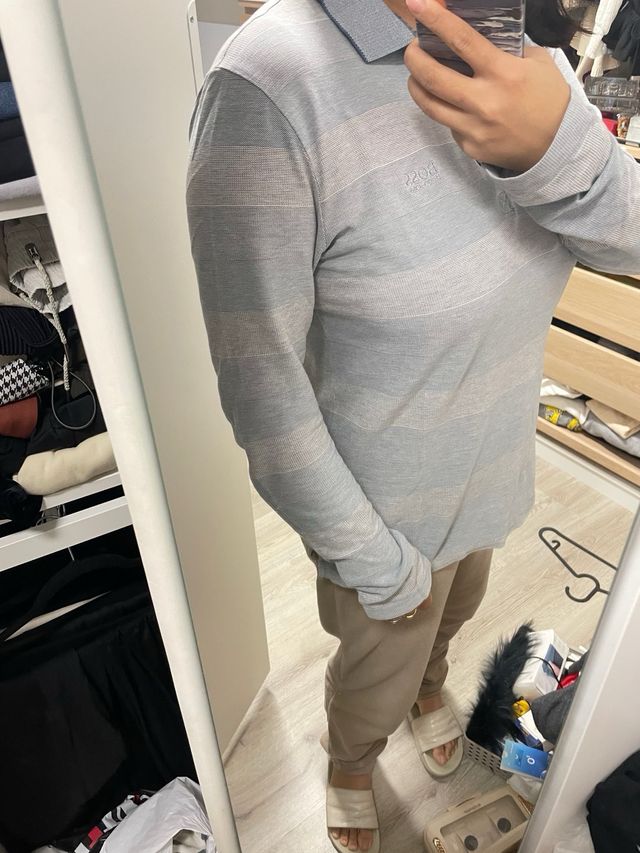 Polo manga larga de hombre de boss