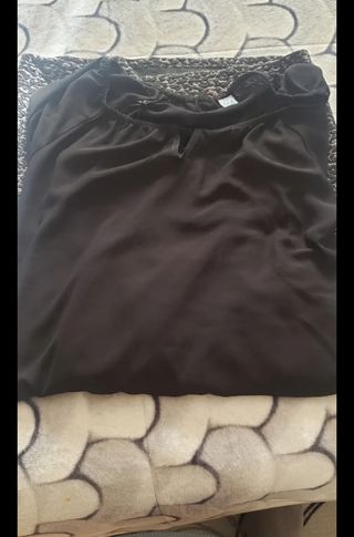 Vestido negro animal print talla 46