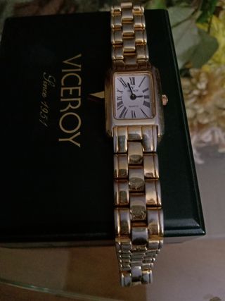 RELOJ VICEROY,DORADO,CORREA ORIG.