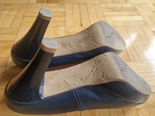 Zapatos tacón piel, azul marino - talla 37