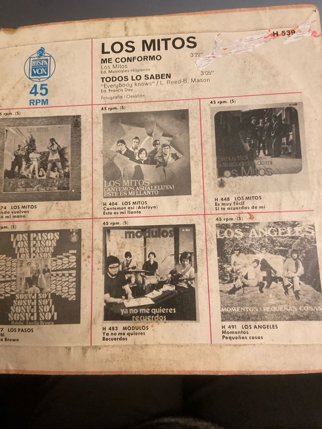 Vinilos Los mitos, Miguel bose y Baccara