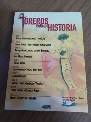 10  DVD  TOREROS  PARA  LA  HISTORIA