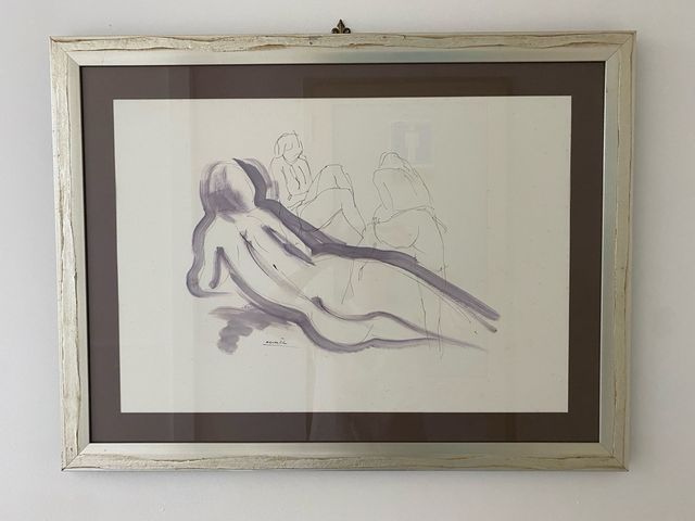 Oliver tichi quadro disegno nudo donna