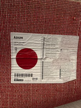 Alfombra pelo roja/bourdeos IKEA