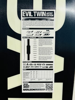 Snowboard Bataleon Evil Twin Artist Edition 154