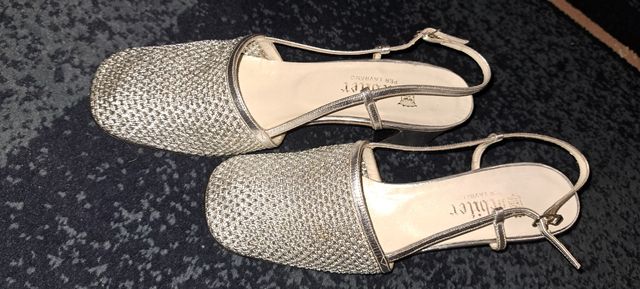 Sandalo argento tg 36 mai usato