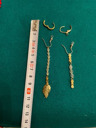 Pendientes de fiesta vintage dorados