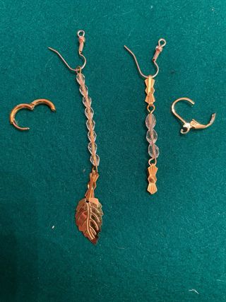 Pendientes de fiesta vintage dorados