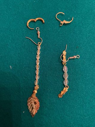 Pendientes de fiesta vintage dorados