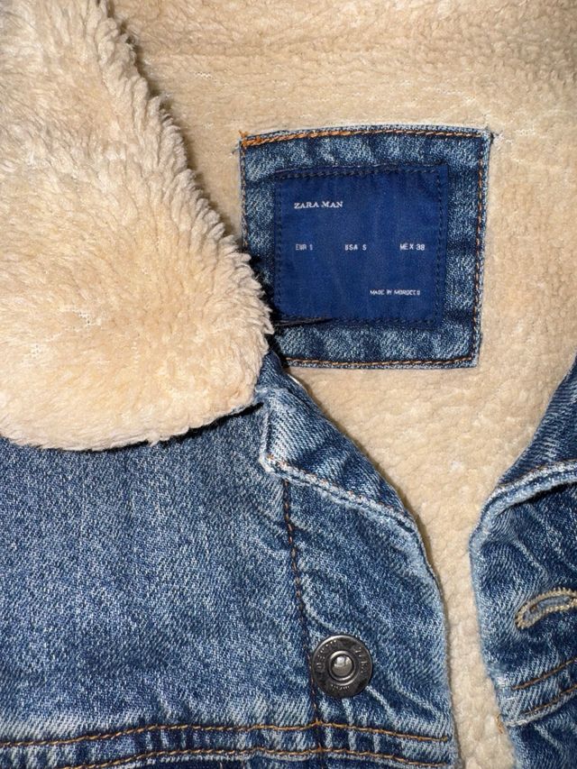 Chaqueta vaquera Zara con forro interior, talla S